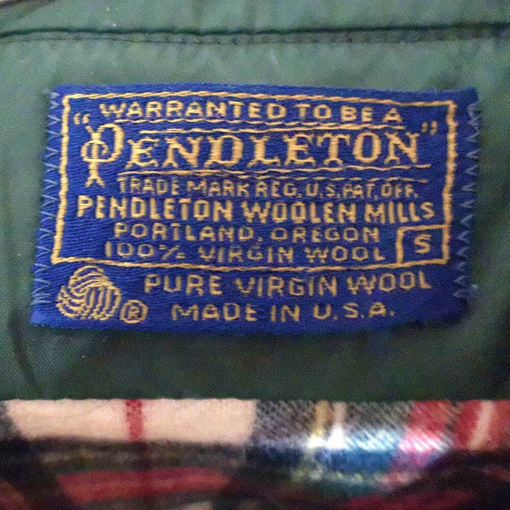 Pendleton Wool Flannel Shirt Red Plaid Button Down USA Made Size Small Vintage - Picture 2 of 5